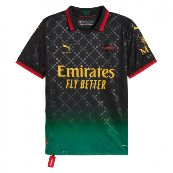AC Milan X Off-White Fourth Jersey 24/25 – Black